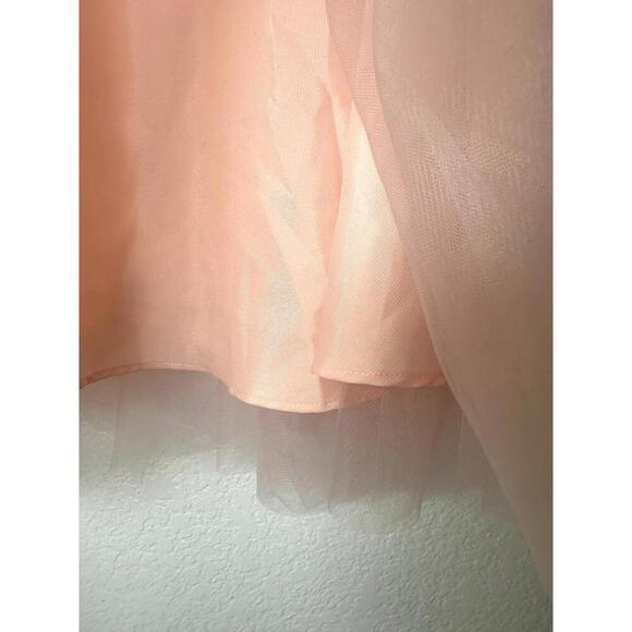 Women’s S Space 46 Pink Tulle Midi Skirt Fairy Ballet Romantic Zip Closure - Picture 2 of 7